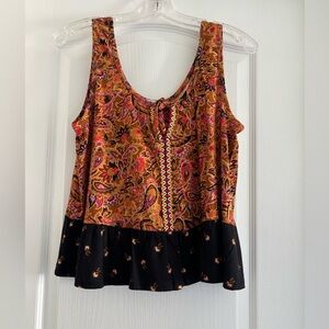 Patrons of Peace Multicolor Paisley Tank Top